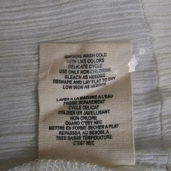 Free People Cream Lace Trim Button Front 3/4 Sleeve Tunic Dress Women's Small - Picture 9 of 14